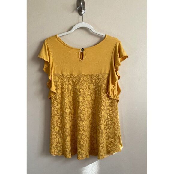 Matilda Jane Mustard Yellow Bocce Ball Top Sz S - Picture 2 of 14